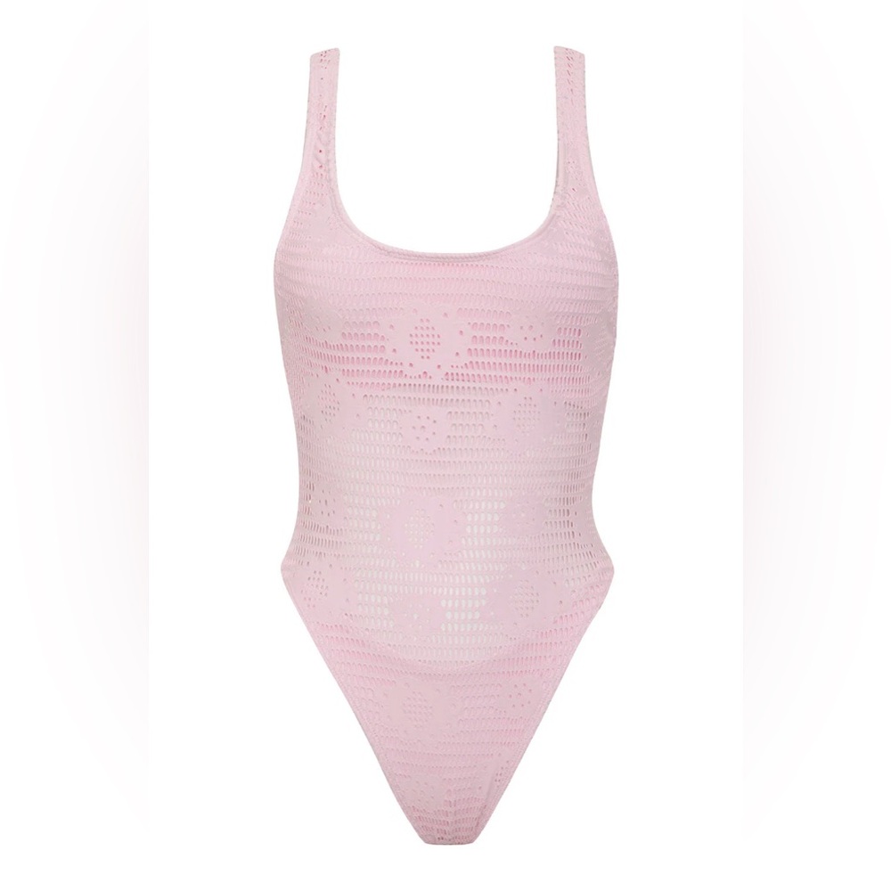 NWT PAMELA ANDERSON Pamela Cheeky One Piece Swimsuit - Pink Dream